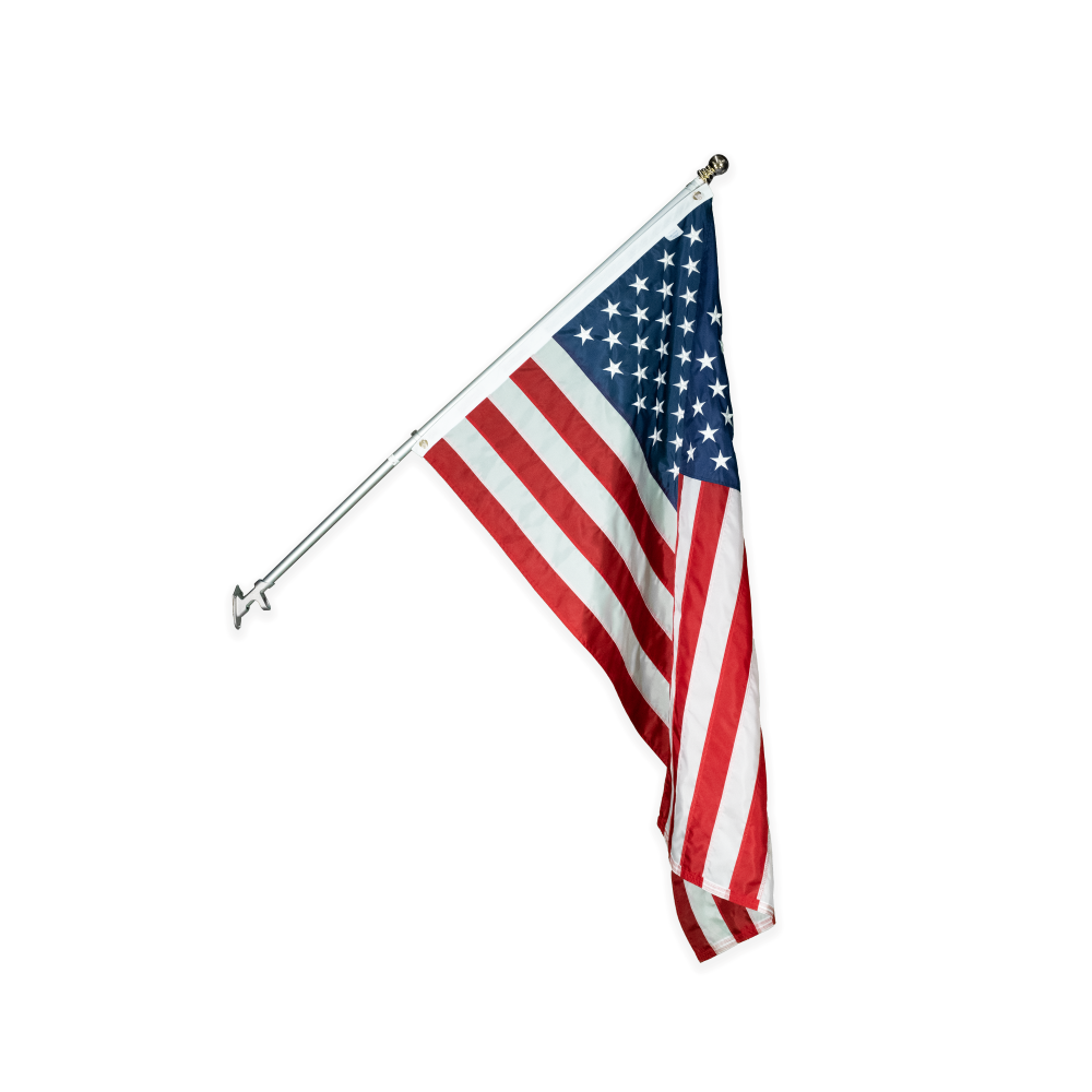 American Flag Set - Spinning Flagpole - Residential